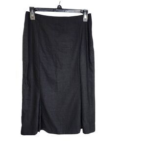 Talbots Petites Women Midi Skirt Size 6 Stretch Wool Blend Lined Side Zip A Line